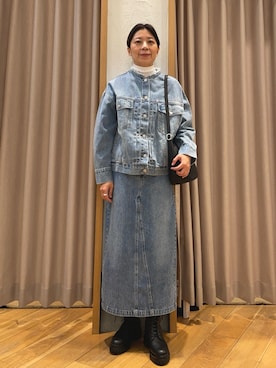 「FREDY&GLOSTER」｜「アイテム（デニムジャケット）」を使った、kobayashiさん（レディース・164cm）の冬コーディネート
