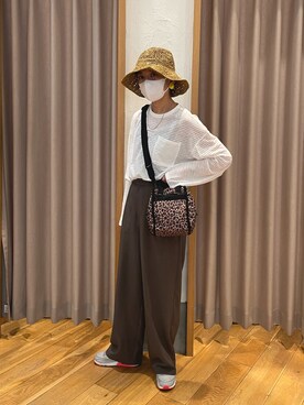 「ペーパーハット」｜「アイテム（アクセサリー）」を使った、kobayashiさん（レディース・164cm）の春コーディネート
