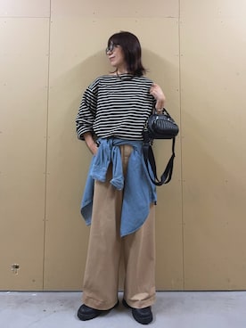 「GLOSTER（グロスター）のアイテム（トップス）」を使った、kobayashiさん（レディース・164cm）の秋コーディネート
