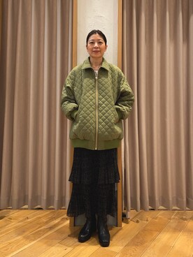 「ジップブルゾン」｜kobayashiさん（レディース・164cm）の冬コーディネート