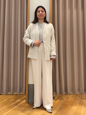 「fredy emue（フレディエミュ）のアイテム（ノーカラージャケット）」を使った、kobayashiさん（レディース・164cm）の春コーディネート