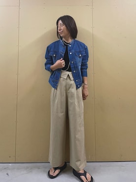 「アイテム（チノパンツ）」を使った、kobayashiさん（レディース・164cm）の夏コーディネート
