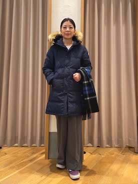 「GEVACO」｜「アイテム（ダウンジャケット/コート）」を使った、kobayashiさん（レディース・164cm）の秋コーディネート