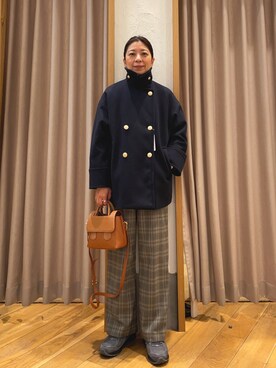 「fredy emue（フレディエミュ）のアイテム（ピーコート）」を使った、kobayashiさん（レディース・164cm）の冬コーディネート