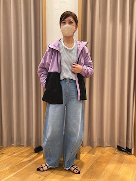 「fredy emue（フレディエミュ）のカーブデニムパンツ（デニムパンツ）」を使った、kobayashiさん（レディース・164cm）の春コーディネート