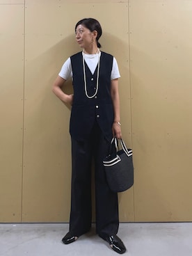 「アイテム（アクセサリー、ホワイト系）」を使った、kobayashiさん（レディース・164cm）の夏コーディネート