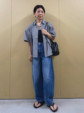 「カーブデニム」｜kobayashiさん（レディース・164cm）の夏コーディネート