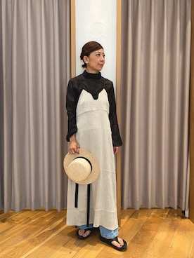 「シア―ブラウス」｜「アイテム（ワンピース/ドレス）」を使った、kobayashiさん（レディース・164cm）の夏コーディネート