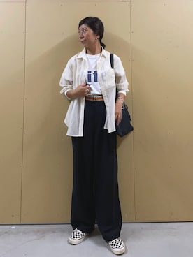 「アイテム（スラックス）」を使った、kobayashiさん（レディース・164cm）の夏コーディネート