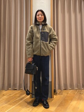 「TAION（タイオン）のアイテム（ブルゾン）」を使った、kobayashiさん（レディース・164cm）の冬コーディネート