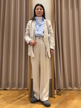「fredy emue（フレディエミュ）のアイテム（ノーカラージャケット）」を使った、kobayashiさん（レディース・164cm）の春コーディネート