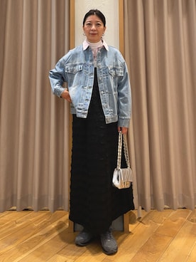「FREDY&GLOSTER」｜「アイテム（デニムジャケット）」を使った、kobayashiさん（レディース・164cm）の冬コーディネート