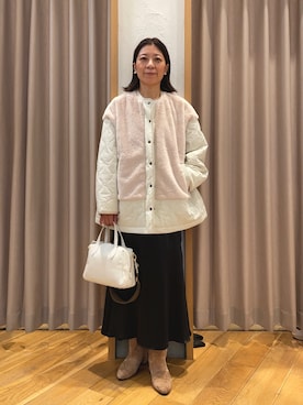 「キルティングコート」｜「アイテム（ブルゾン）」を使った、kobayashiさん（レディース・164cm）の秋コーディネート