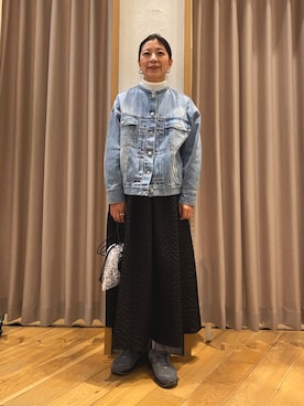「FREDY&GLOSTER」｜「アイテム（デニムジャケット）」を使った、kobayashiさん（レディース・164cm）の冬コーディネート