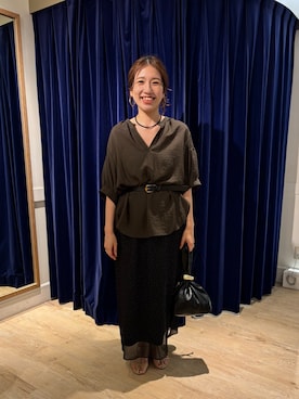 「NOLLEY’S（ノーリーズ）のアイテム（アクセサリー）」を使った、nol  komatsubaraさん（レディース・159cm）の夏コーディネート
