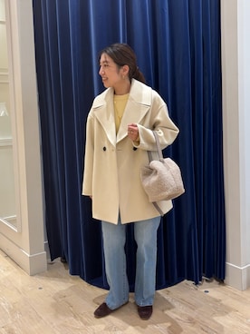 「アイテム（ダッフルコート）」を使った、nol  komatsubaraさん（レディース・159cm）の秋コーディネート