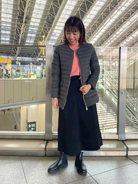 「ノーカラーダウン」｜nol  komatsubaraさん（レディース・159cm）の秋コーディネート