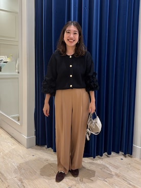 「marco masi（マルコマージ）の【MARCO MASI/ マルコマージ】ミニキューブムートンバッグ（ショルダーバッグ）」を使った、nol  komatsubaraさん（レディース・159cm）の秋コーディネート