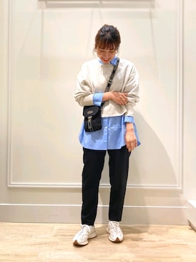 「PENDLETON（ペンドルトン）のアイテム（ショルダーバッグ）」を使った、nol  komatsubaraさん（レディース・159cm）の秋コーディネート