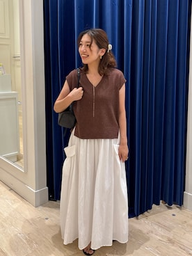「アイテム（ベスト）」を使った、nol  komatsubaraさん（レディース・159cm）の夏コーディネート