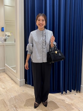 「オンオフ兼用」｜「アイテム（バッグ）」を使った、nol  komatsubaraさん（レディース・159cm）の秋コーディネート