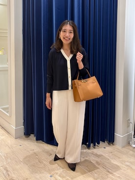 「オンオフ兼用」｜「アイテム（バッグ）」を使った、nol  komatsubaraさん（レディース・159cm）の秋コーディネート