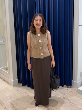 「アイテム（ブレスレット）」を使った、nol  komatsubaraさん（レディース・159cm）の秋コーディネート
