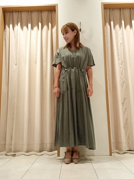 「Te chichi TERRASSE（テチチテラス）のアイテム（ワンピース/ドレス）」を使った、Akkoさん（レディース・154cm）の秋コーディネート