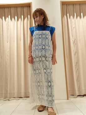 「テチチ(Te chichi)」｜「アイテム（ワンピース/ドレス）」を使った、Akkoさん（レディース・154cm）の夏コーディネート