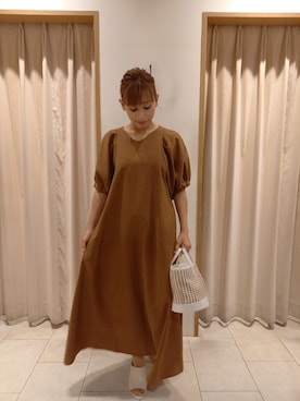 「Te chichi TERRASSE（テチチテラス）のアイテム（ワンピース/ドレス）」を使った、Akkoさん（レディース・154cm）の夏コーディネート