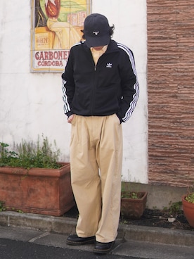 「EMMA CLOTHES（エマクローズ）のアイテム」を使った、しゅんたさん（メンズ・172cm）の春コーディネート