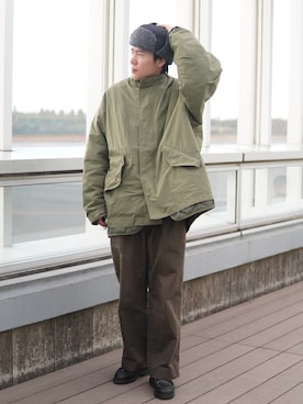 「アイテム（モッズコート）」を使った、しゅんたさん（メンズ・172cm）の冬コーディネート