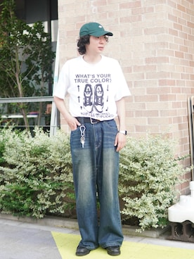 「NIKE（ナイキ）のナイキ スポーツウェア マックス90 Tシャツ / Nike Sportswear Max90 T-Shirt HJ0757-100 White（Tシャツ/カットソー）」を使った、しゅんたさん（メンズ・172cm）の夏コーディネート
