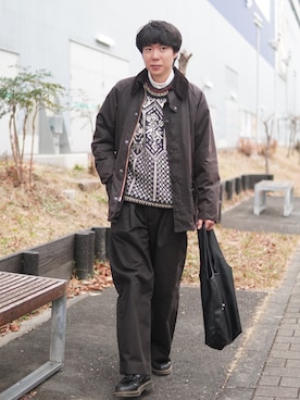 「A.P.C.（アーペーセー）のアイテム」を使った、しゅんたさん（メンズ・172cm）の冬コーディネート