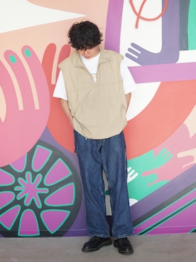 「アイテム（ベスト）」を使った、しゅんたさん（メンズ・172cm）の秋コーディネート
