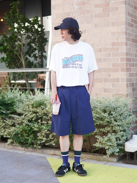 「アイテム（帽子）」を使った、しゅんたさん（メンズ・172cm）の夏コーディネート