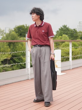 「A.P.C.（アーペーセー）のアイテム（バッグ）」を使った、しゅんたさん（メンズ・172cm）の秋コーディネート