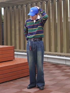 「LACOSTE（ラコステ）のアイテム」を使った、しゅんたさん（メンズ・172cm）の秋コーディネート