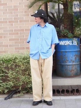 「アイテム（チノパンツ）」を使った、しゅんたさん（メンズ・172cm）の夏コーディネート