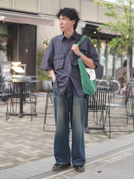 「アイテム（バッグ）」を使った、しゅんたさん（メンズ・172cm）の秋コーディネート