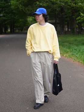 「LACOSTE（ラコステ）のアイテム」を使った、しゅんたさん（メンズ・172cm）の春コーディネート