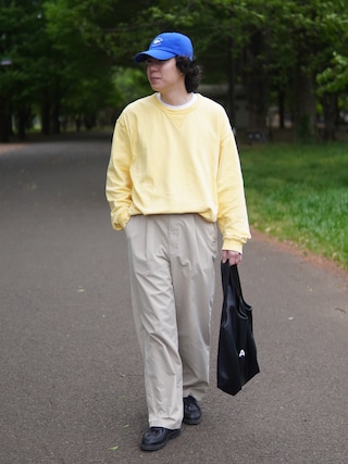 「JOURNAL STANDARD relume(ジャーナルスタンダード レリューム)の《追加》ヴィンテージピグメントスウェット(スウェット)」を使った、しゅんたさん(メンズ・172cm)の春コーディネート