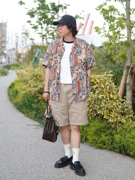「Dr. Martens（ドクターマーチン）のアイテム」を使った、しゅんたさん（メンズ・172cm）の夏コーディネート