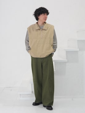 「アイテム（ベスト）」を使った、しゅんたさん（メンズ・172cm）の秋コーディネート