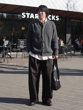 「A.P.C.（アーペーセー）のアイテム」を使った、しゅんたさん（メンズ・172cm）の冬コーディネート