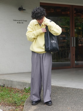 「A.P.C.（アーペーセー）のアイテム」を使った、しゅんたさん（メンズ・172cm）の秋コーディネート