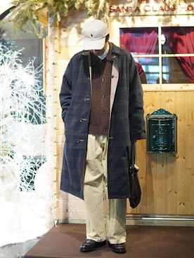 「アイテム（カーディガン/ボレロ）」を使った、しゅんたさん（メンズ・172cm）の冬コーディネート