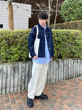 「春服デビュー宣言」｜「アイテム（その他シューズ）」を使った、しゅんたさん（メンズ・172cm）の春コーディネート