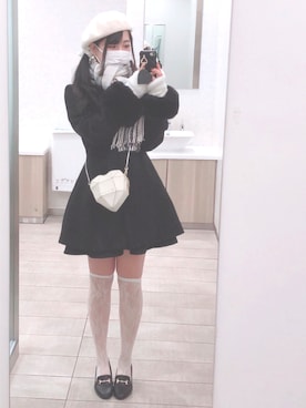 「量産型ヲタク」｜「アイテム（ジャケット/アウター）」を使った、🎀🐱かげちゃん🌙🖤さん（レディース・158cm）の冬コーディネート