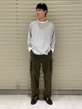 「halo commodity（ハロ　コモディティー）のアイテム（ニットキャップ/ビーニー）」を使った、ミッチーさん（メンズ・173cm）の秋コーディネート